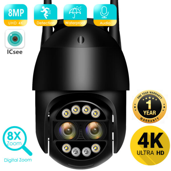 4K Megapixel WiFi Outdoor Camera with ONVIF and Yuntai Webcam Features - Image 2