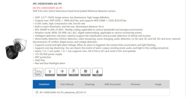 5MP PoE Camera with 360° Pan, 120dB WDR, Smart H.265+, 30m Night Vision, and 2592x1944 Resolution for High-Performance Surveillance - Image 2